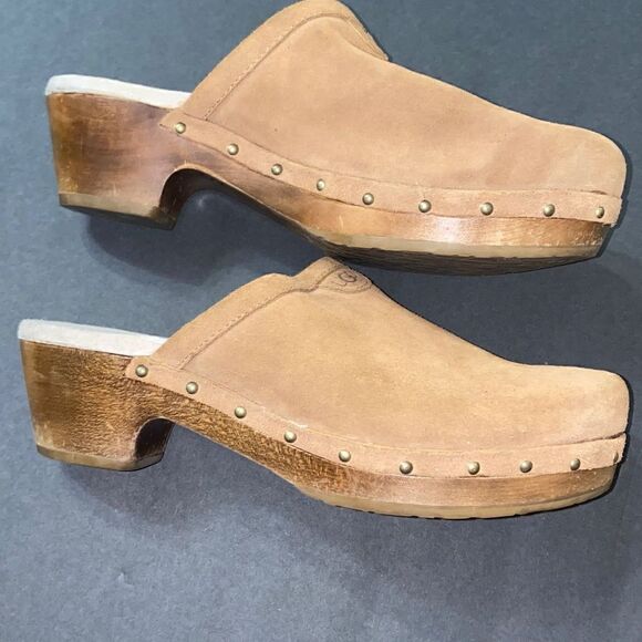 UGG suede leather clog slide ons - Picture 6 of 8